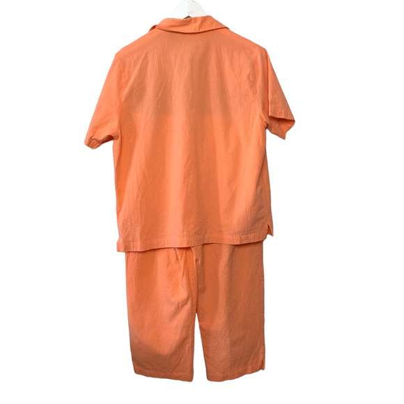 Vintage 90s Jane Ashley Matching Set Pants and Top Butterflies Orange Large - Picture 8 of 10